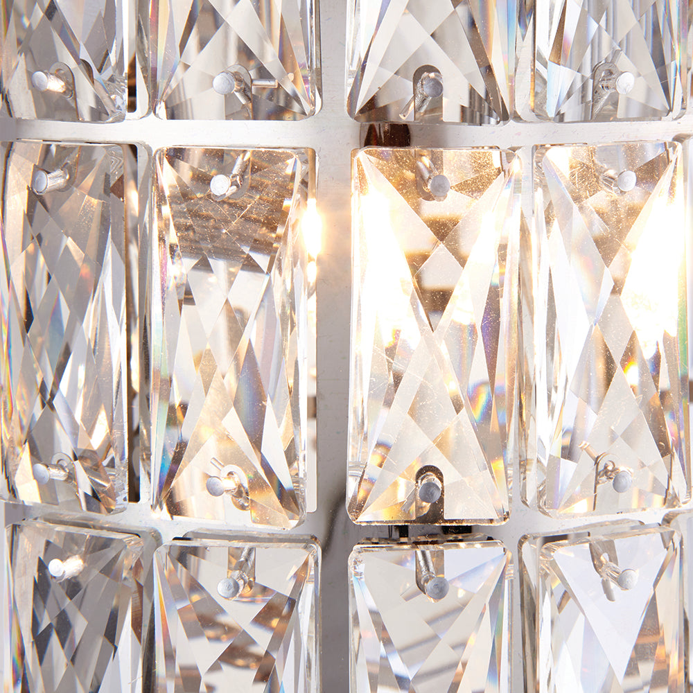 Endon Lighting 76515 Verina 1Lt Wall Clear Crystal & Chrome Plate