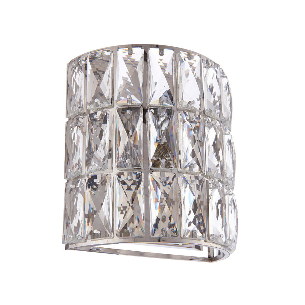 Endon Lighting 76515 Verina 1Lt Wall Clear Crystal & Chrome Plate