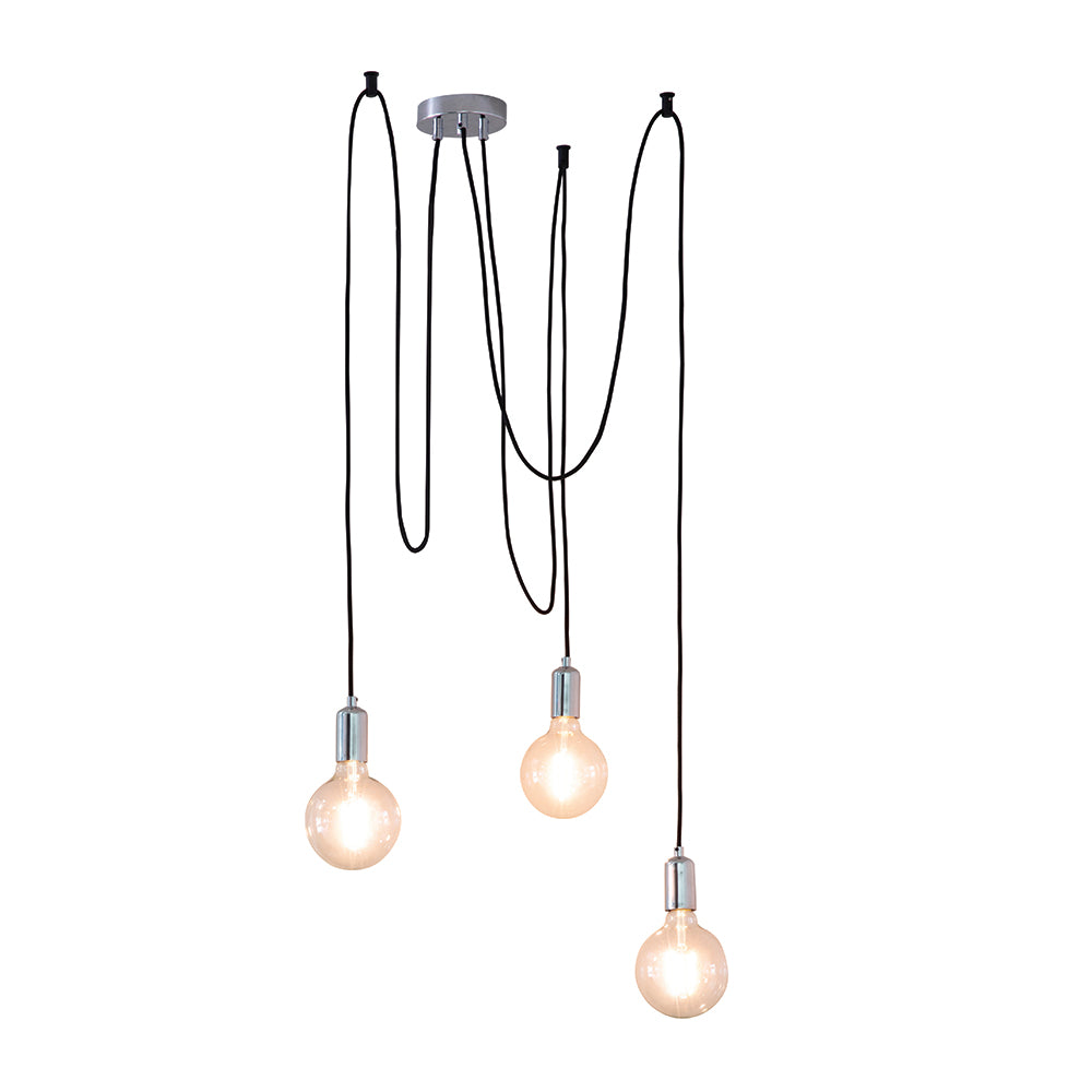 Endon Lighting 76576 Studio 3Lt Pendant Chrome Plate