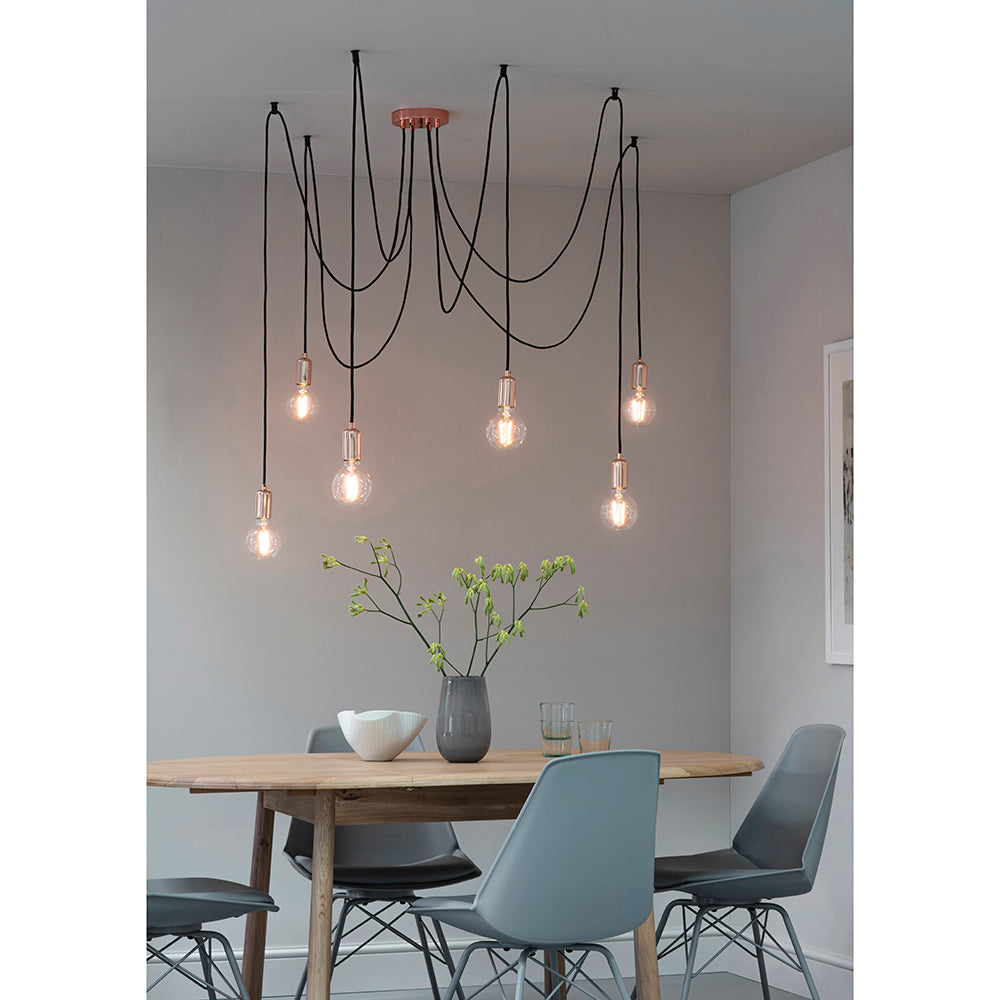 Endon Lighting 76580 Studio 6Lt Pendant Copper Plate