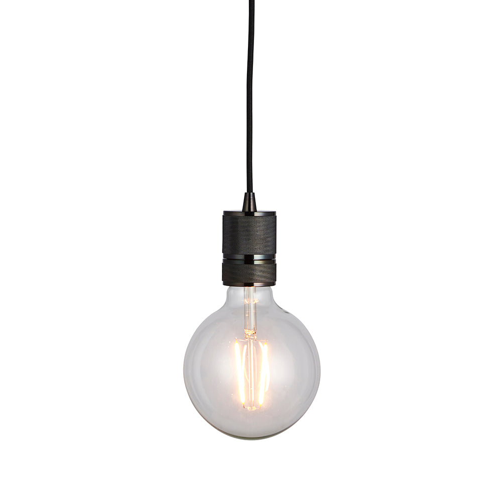 Endon Lighting 76586 Urban 1Lt Pendant Black Chrome Plate