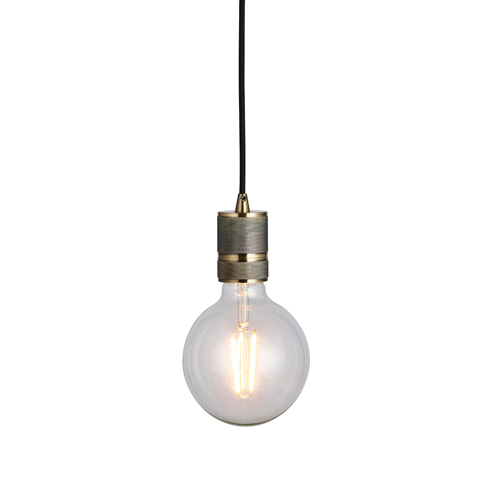 Endon Lighting 76587 Urban 1Lt Pendant Antique Brass Plate