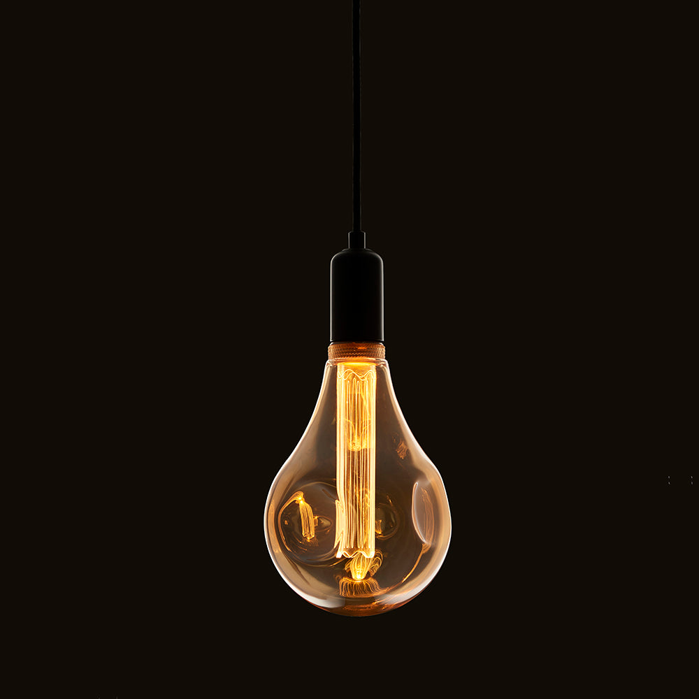 Endon Lighting 77085 Xl E27 Led Dimple Globe 1Lt Accessory Amber Glass