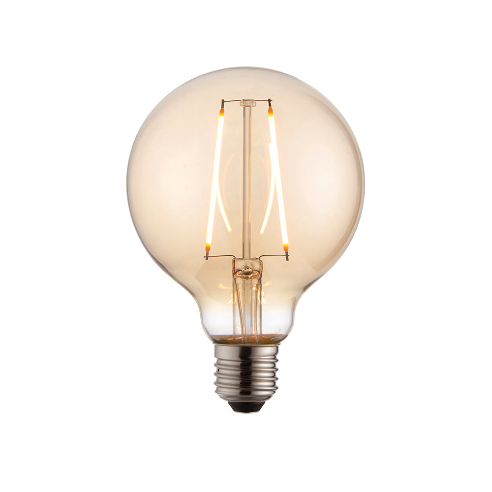 Endon Lighting 77109 E27 Led Filament Globe 1Lt Accessory Amber Glass