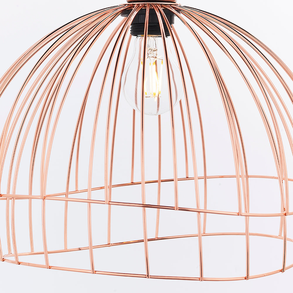 Endon Lighting 77975 Jericho 1Lt Pendant Easyfit Copper Plate