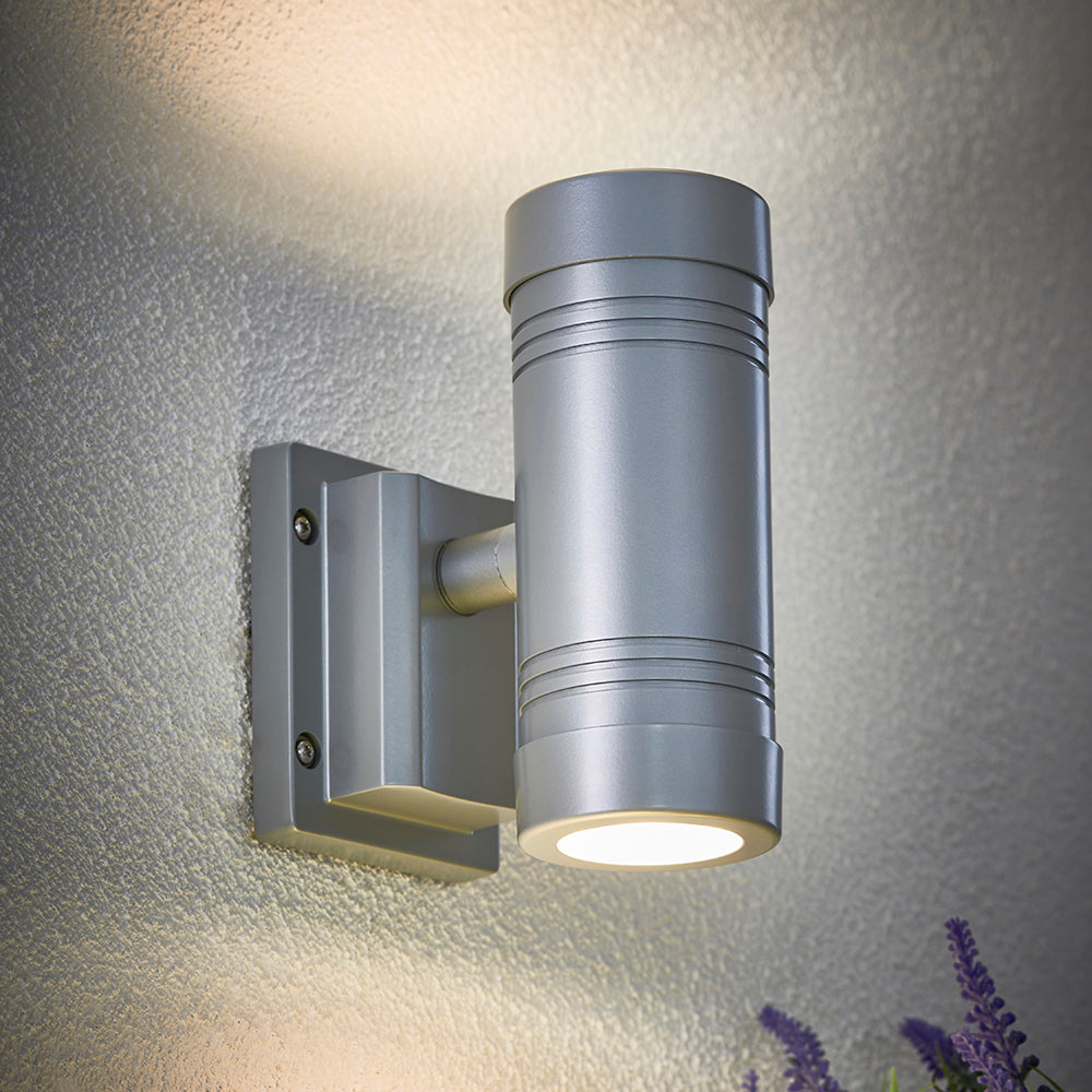Endon Lighting 78837 Gigo 2Lt Wall Aluminium & Clear Glass