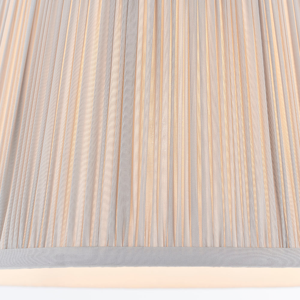 Endon Lighting 79629 Freya 1Lt Shade Silver Silk