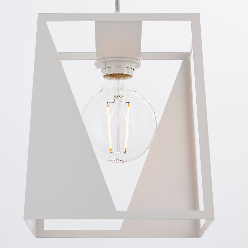 Endon Lighting 79858 Kolo 1Lt Pendant Matt White Paint