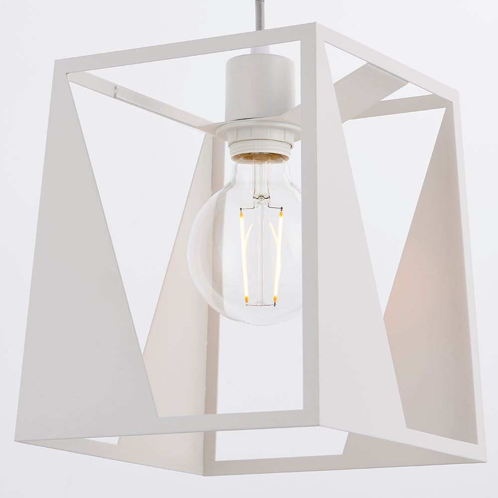 Endon Lighting 79858 Kolo 1Lt Pendant Matt White Paint