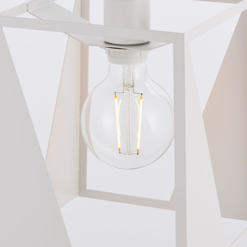 Endon Lighting 79858 Kolo 1Lt Pendant Matt White Paint