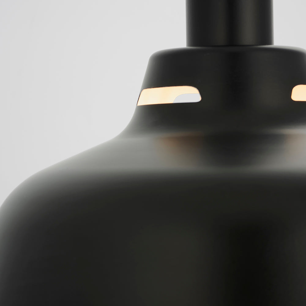 Endon Lighting 80646 Mono 1Lt Pendant Easyfit Matt Black & Matt White Paint