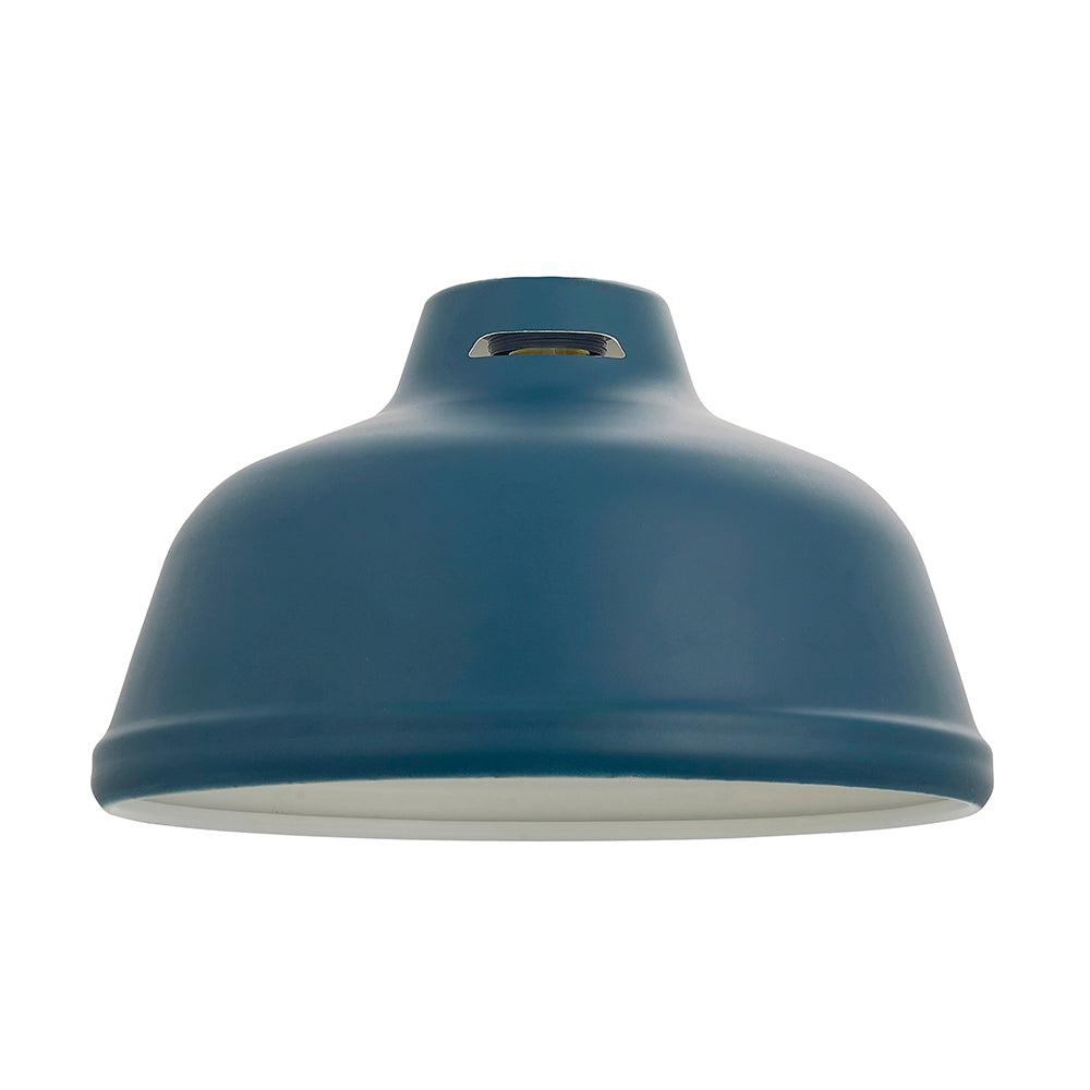 Endon Lighting 80647 Mono 1Lt Pendant Easyfit Matt Ink Blue & Matt White Paint