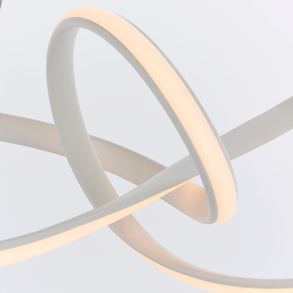 Endon Lighting 80683 Paradox 1Lt Pendant Matt White Paint & White Acrylic