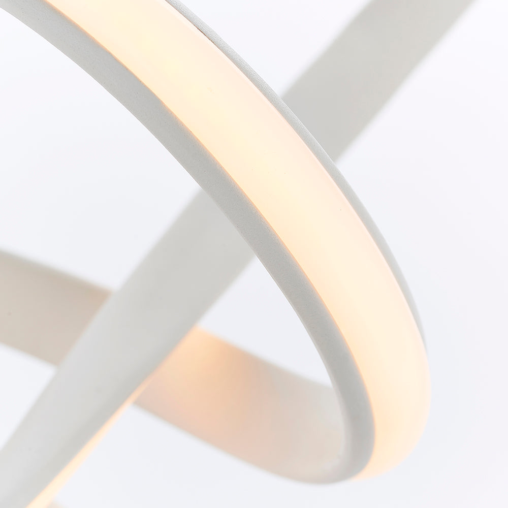 Endon Lighting 80683 Paradox 1Lt Pendant Matt White Paint & White Acrylic