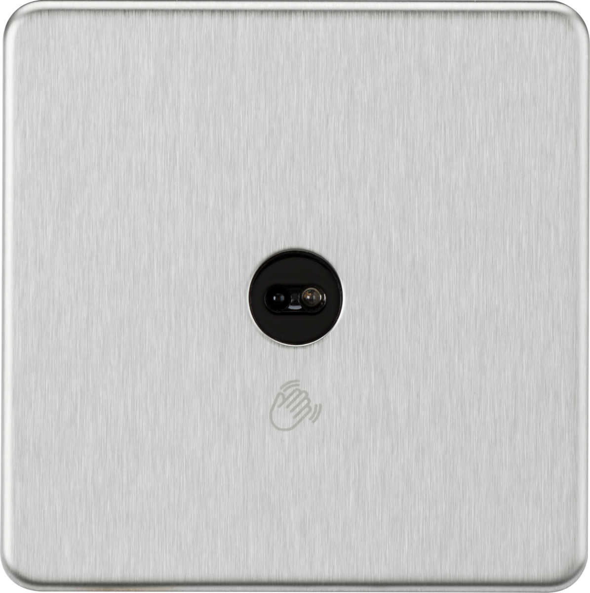 230V 1G 1-way Touchless Switch - Brushed Chrome