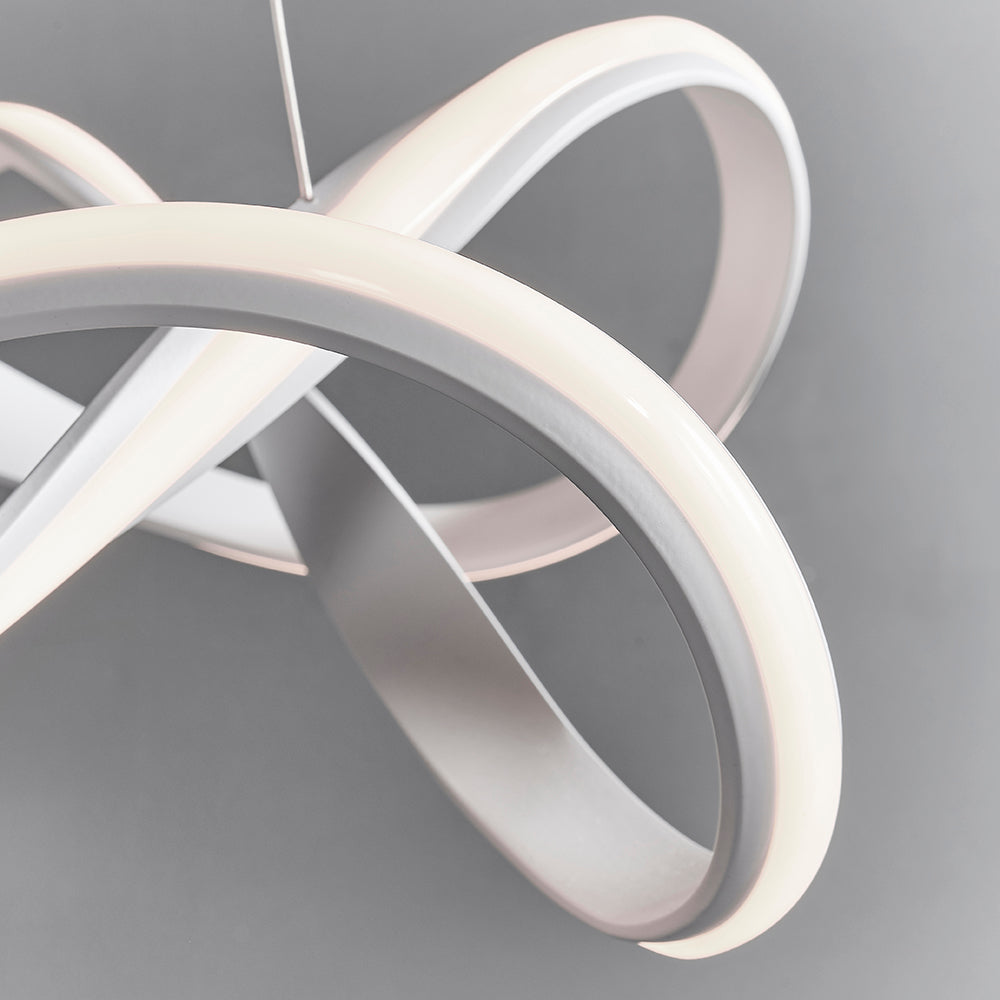 Endon Lighting 81893 Synergy 1Lt Pendant Textured White Paint & White Silicone