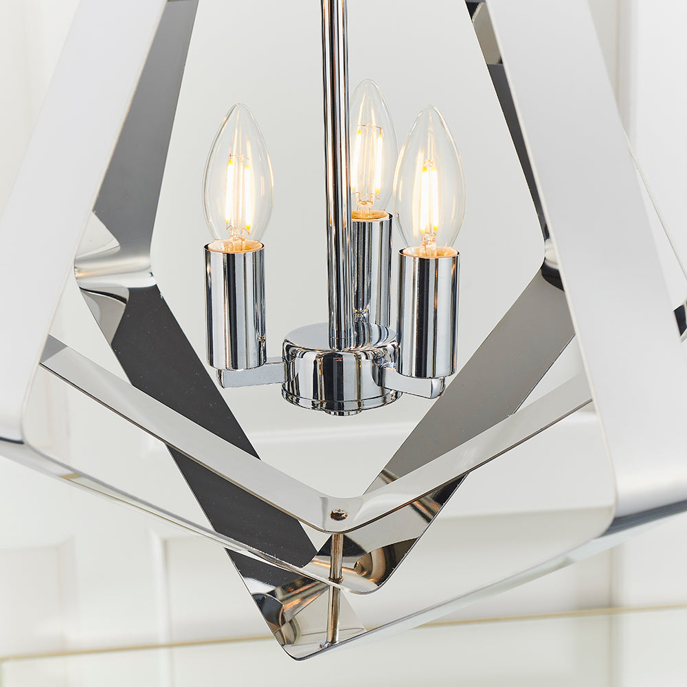 Endon Lighting 81928 Riona 3Lt Pendant Chrome Plate