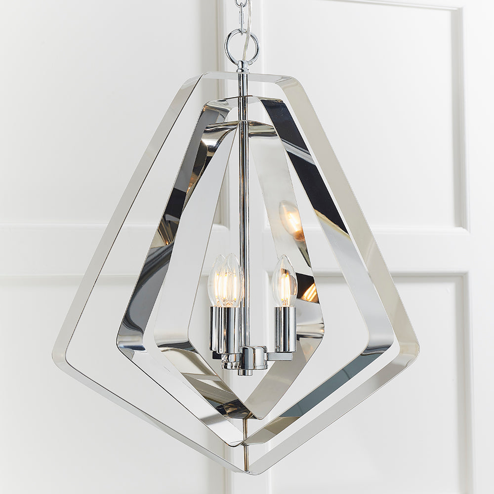 Endon Lighting 81928 Riona 3Lt Pendant Chrome Plate
