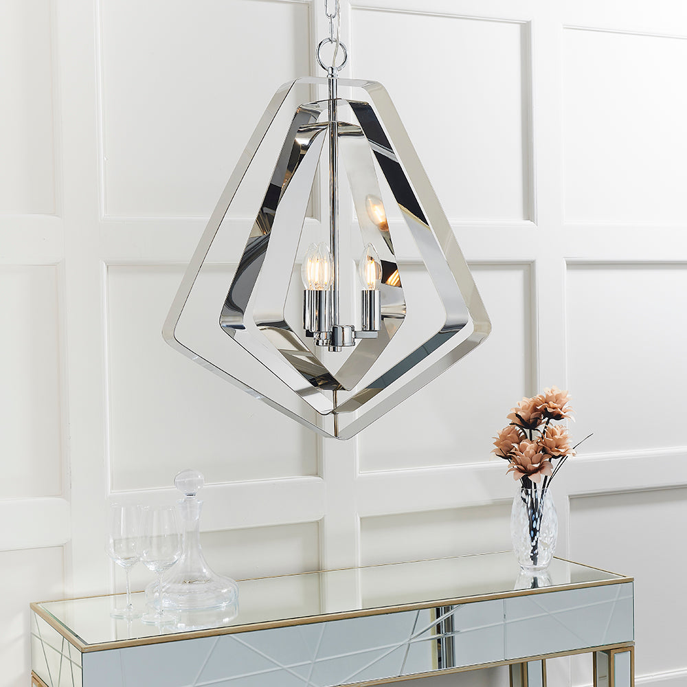 Endon Lighting 81928 Riona 3Lt Pendant Chrome Plate