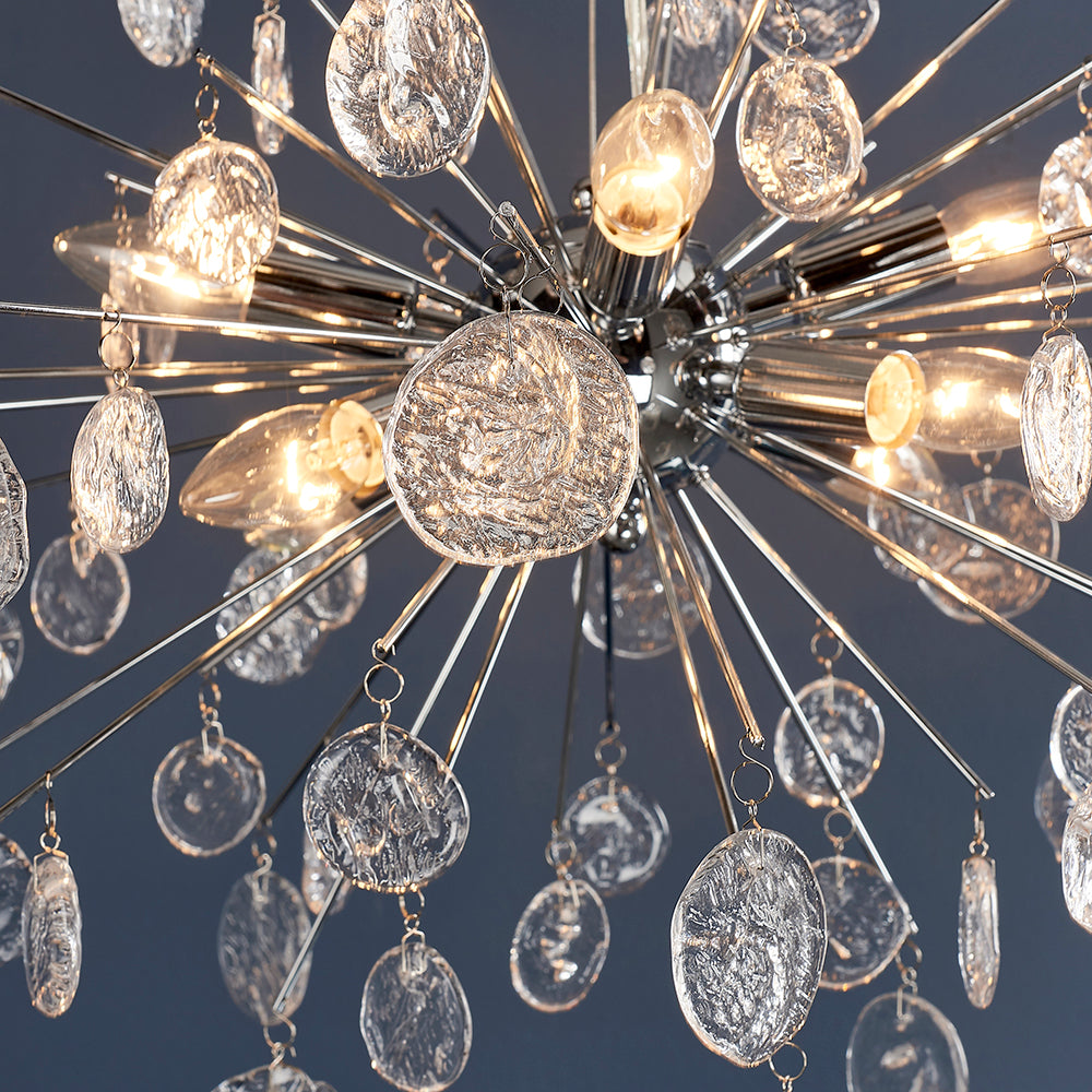 Endon Lighting 81950 Calla 8Lt Pendant Chrome Plate & Clear Glass