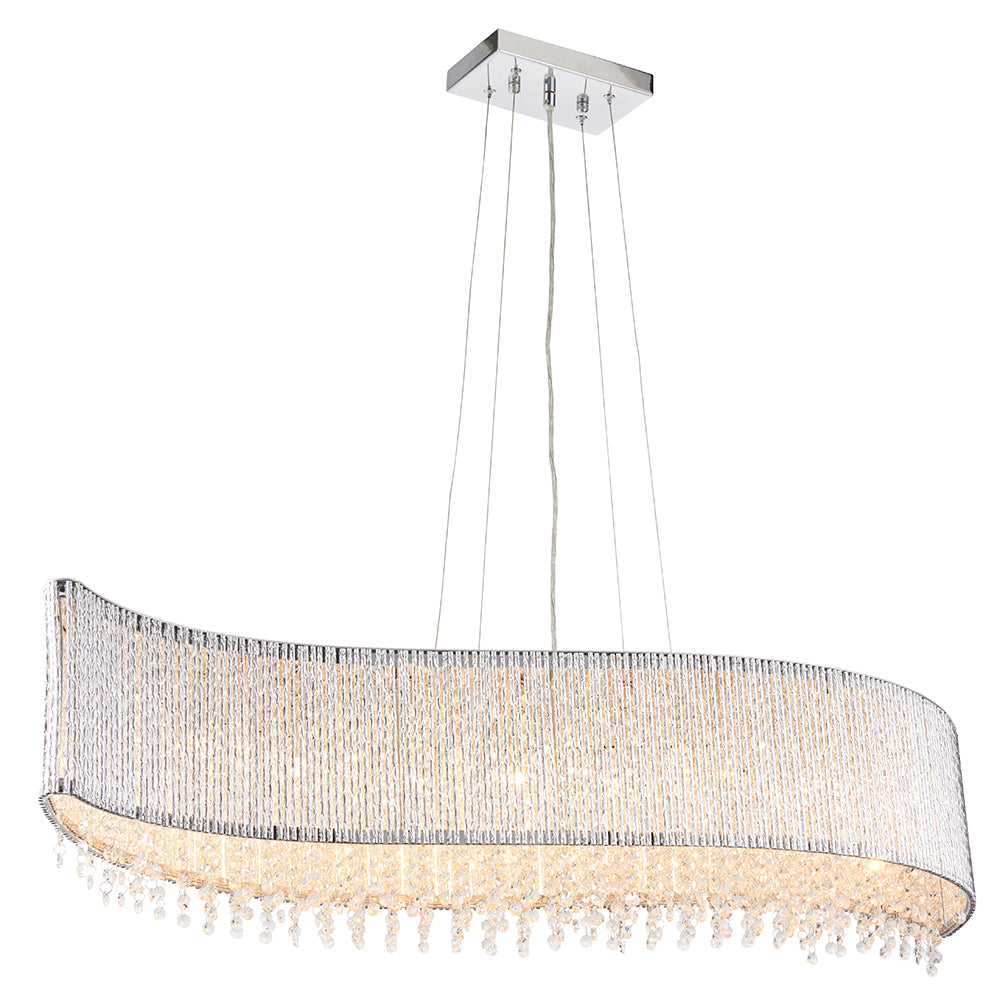 Endon Lighting 81979 Galina 8Lt Pendant Chrome Plate & Clear Crystal