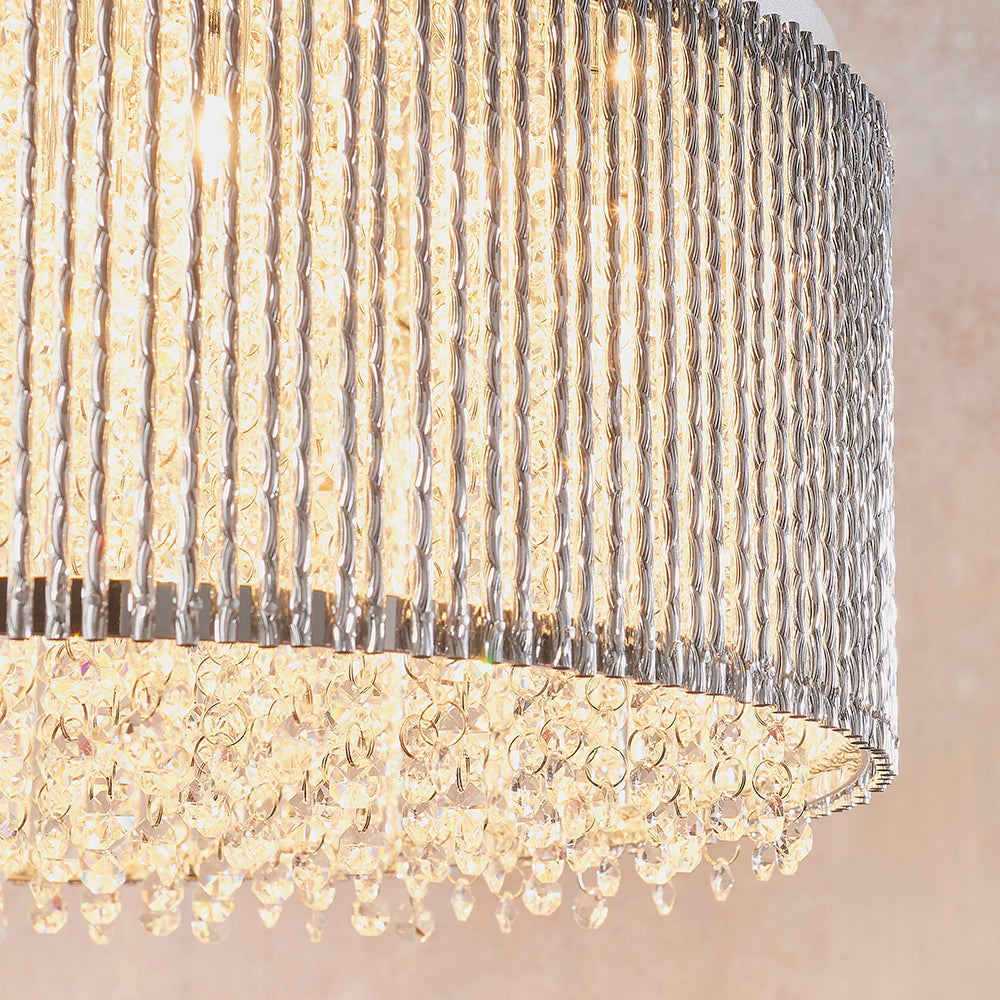 Endon Lighting 81981 Galina 12Lt Pendant Chrome Plate & Clear Crystal