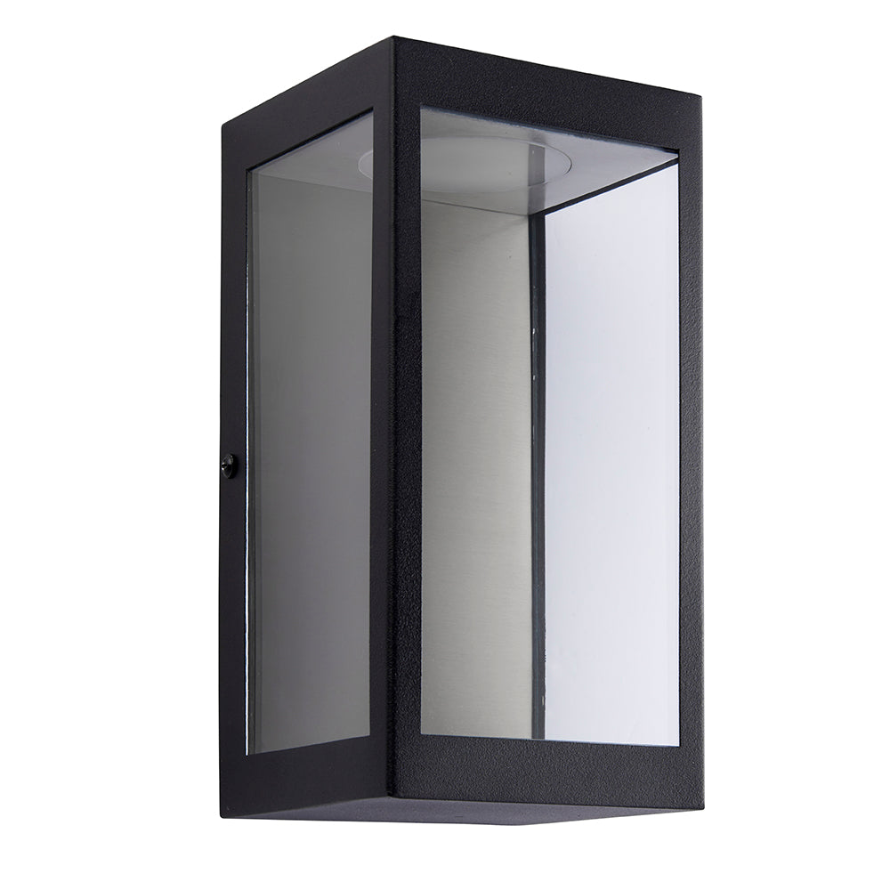 Endon Lighting 82013 Dean 1Lt Wall Matt Black & Clear Glass