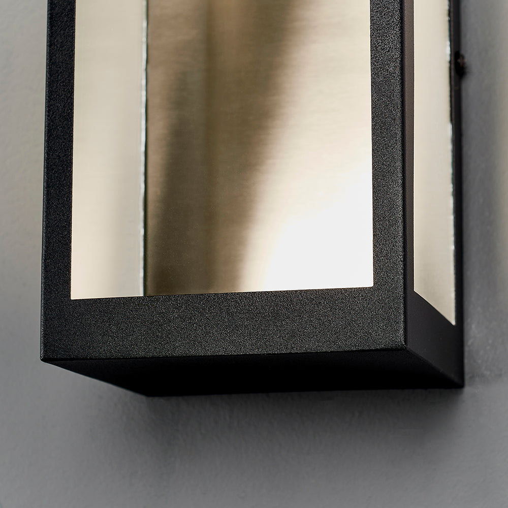 Endon Lighting 82013 Dean 1Lt Wall Matt Black & Clear Glass