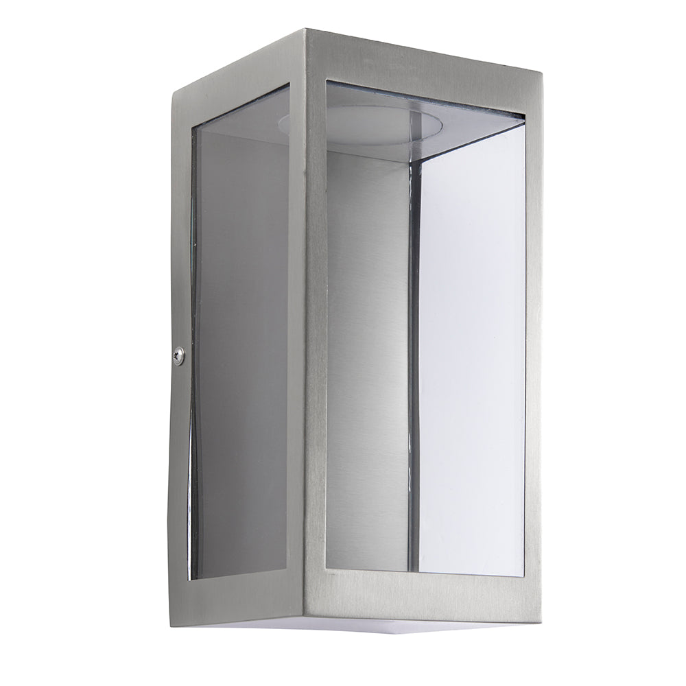 Endon Lighting 82014 Dean 1Lt Wall Brushed Stainless Steel & Clear Glass
