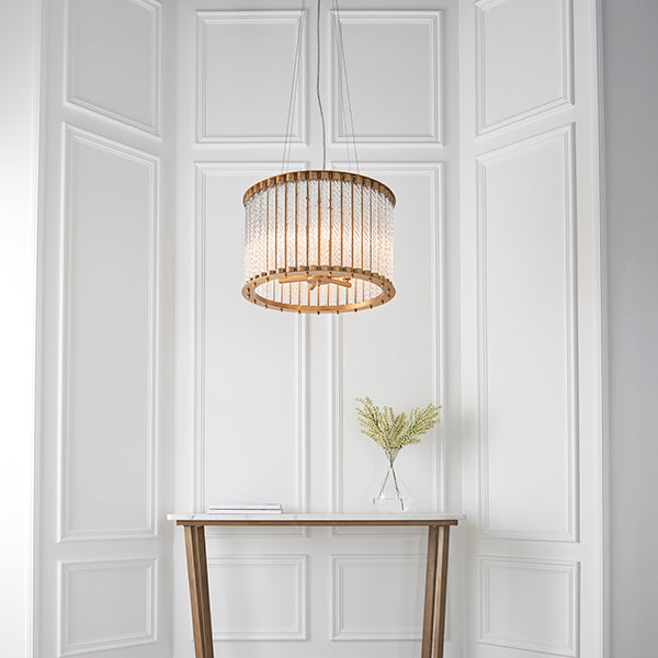 Glass tube chandelier