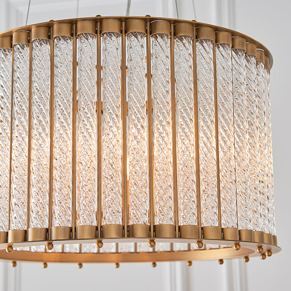 Glass tube chandelier