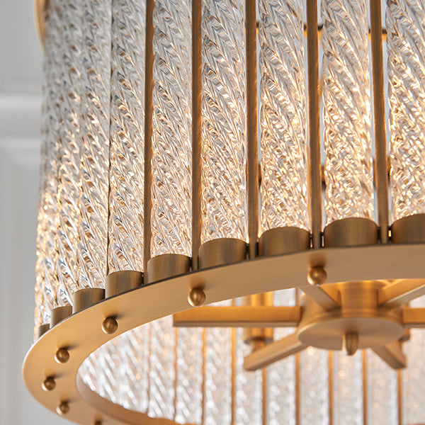 Glass tube chandelier