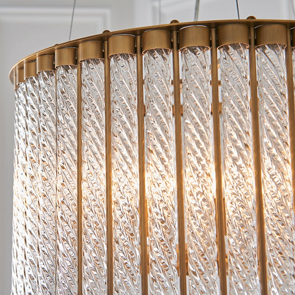 Glass tube chandelier