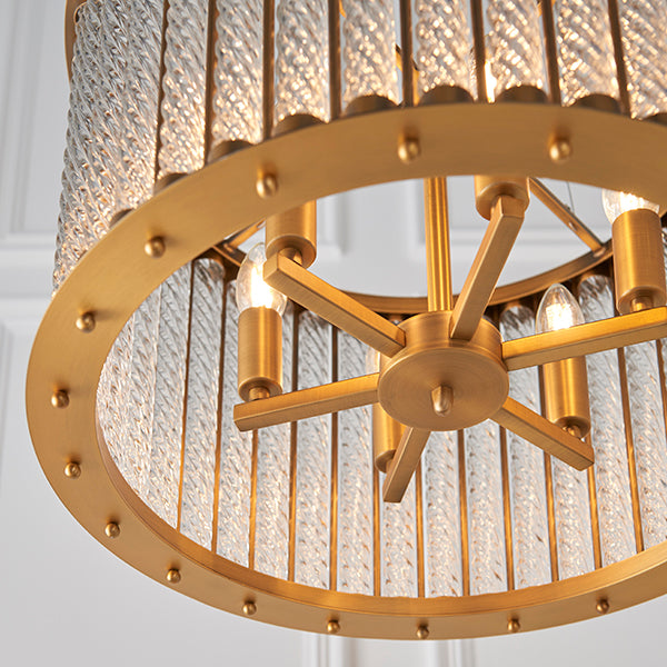 Glass tube chandelier