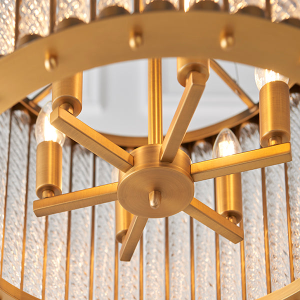 Glass tube chandelier