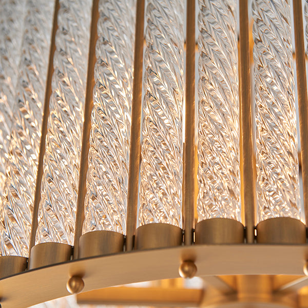 Glass tube chandelier