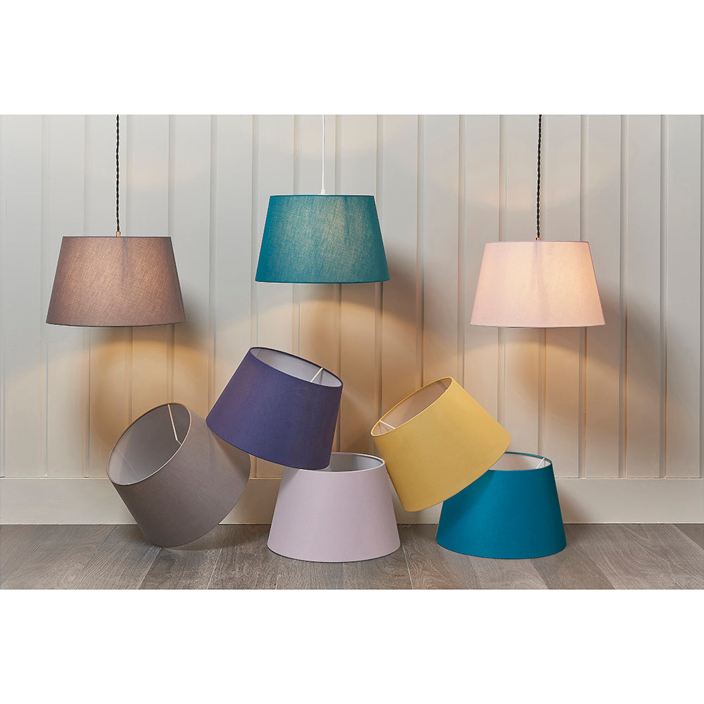 Endon Lighting 90134 Evie 1Lt Shade Pale Grey Cotton