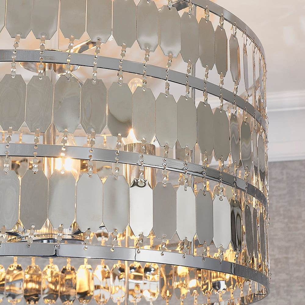 Endon Lighting 90297 Eldora 3Lt Flush Chrome Plate