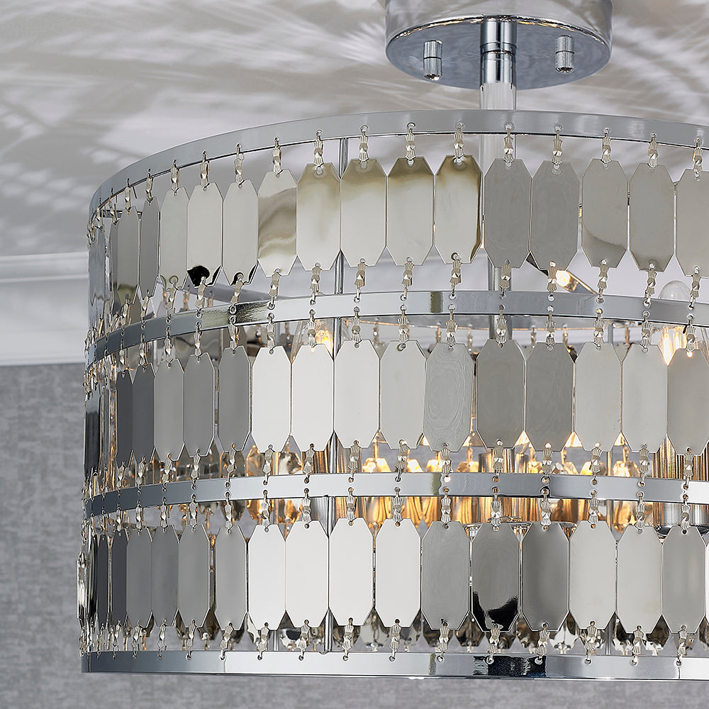 Endon Lighting 90297 Eldora 3Lt Flush Chrome Plate