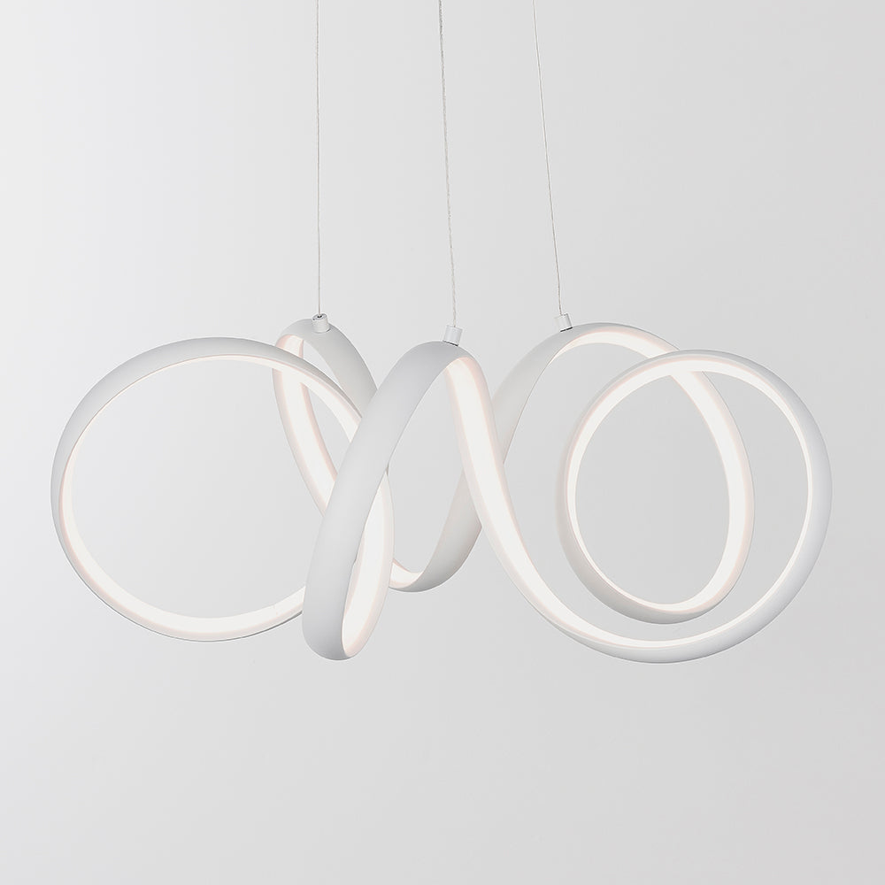 Endon Lighting 90321 Synergy 1Lt Pendant Textured White Paint & White Silicone