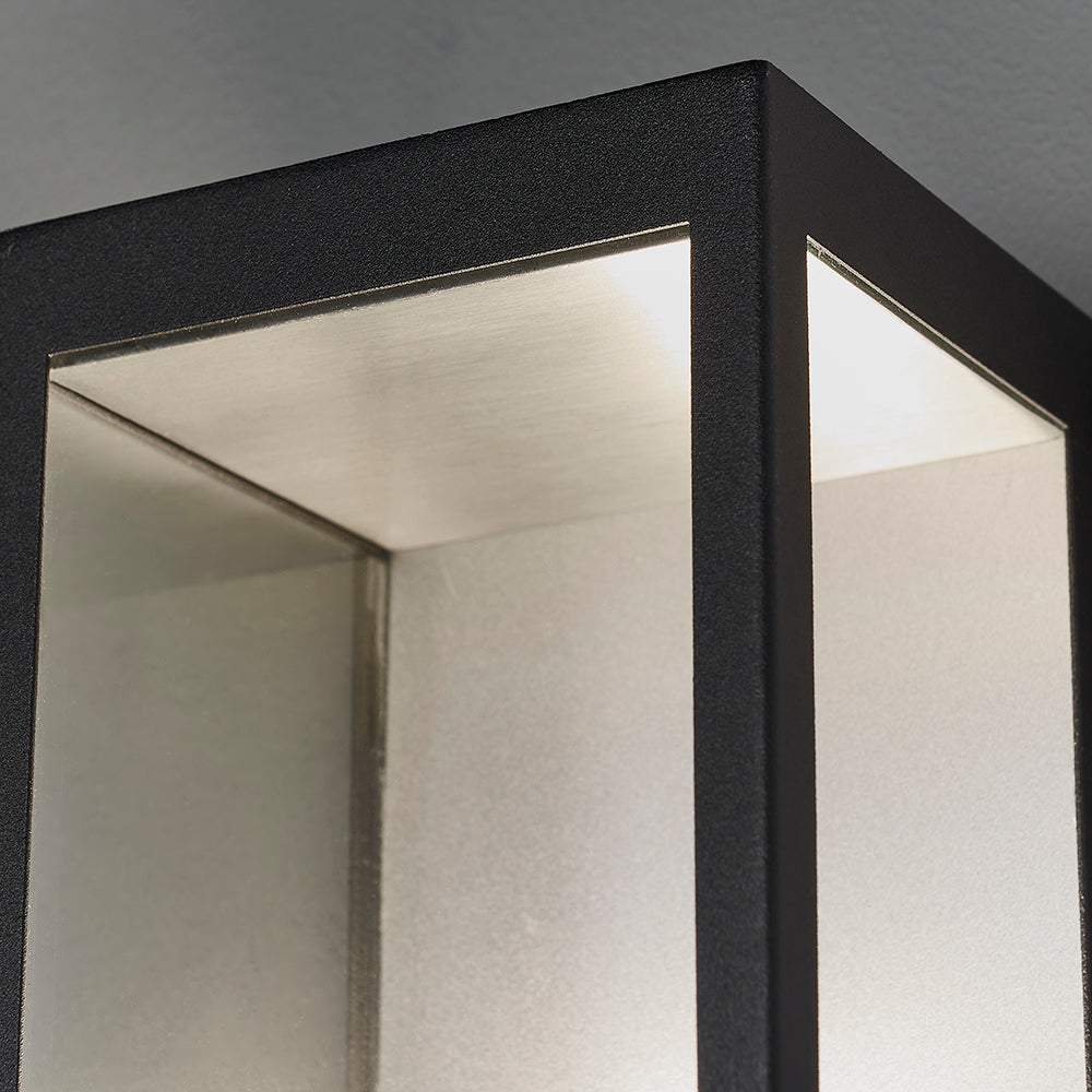 Endon Lighting 90413 Dean 1Lt Wall Matt Black & Clear Glass
