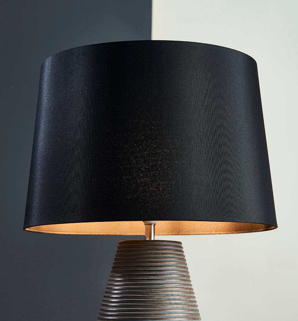 Endon Lighting 90546 Isla 1Lt Shade Black Silk