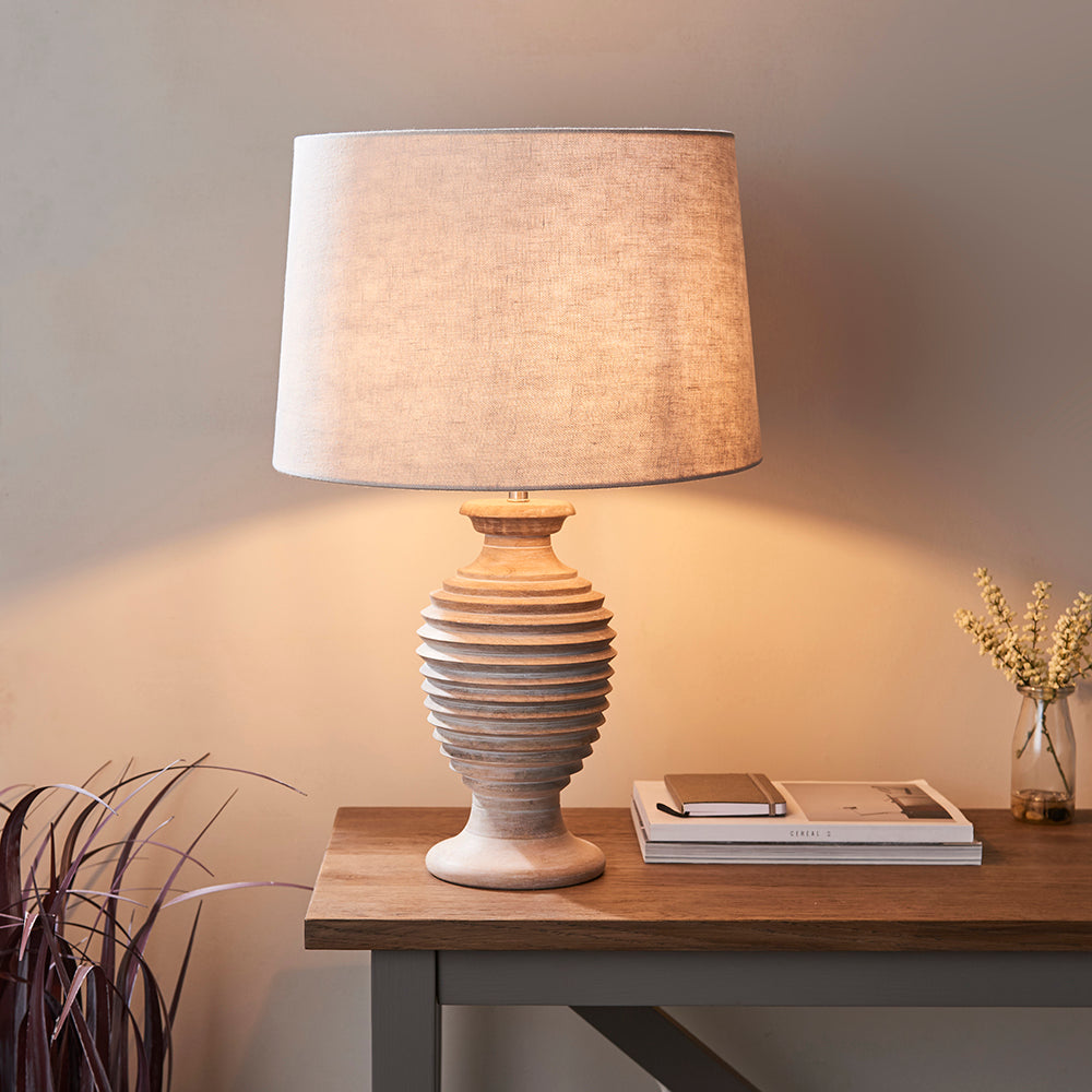Endon Lighting 90547 Mae 1Lt Shade Natural Linen