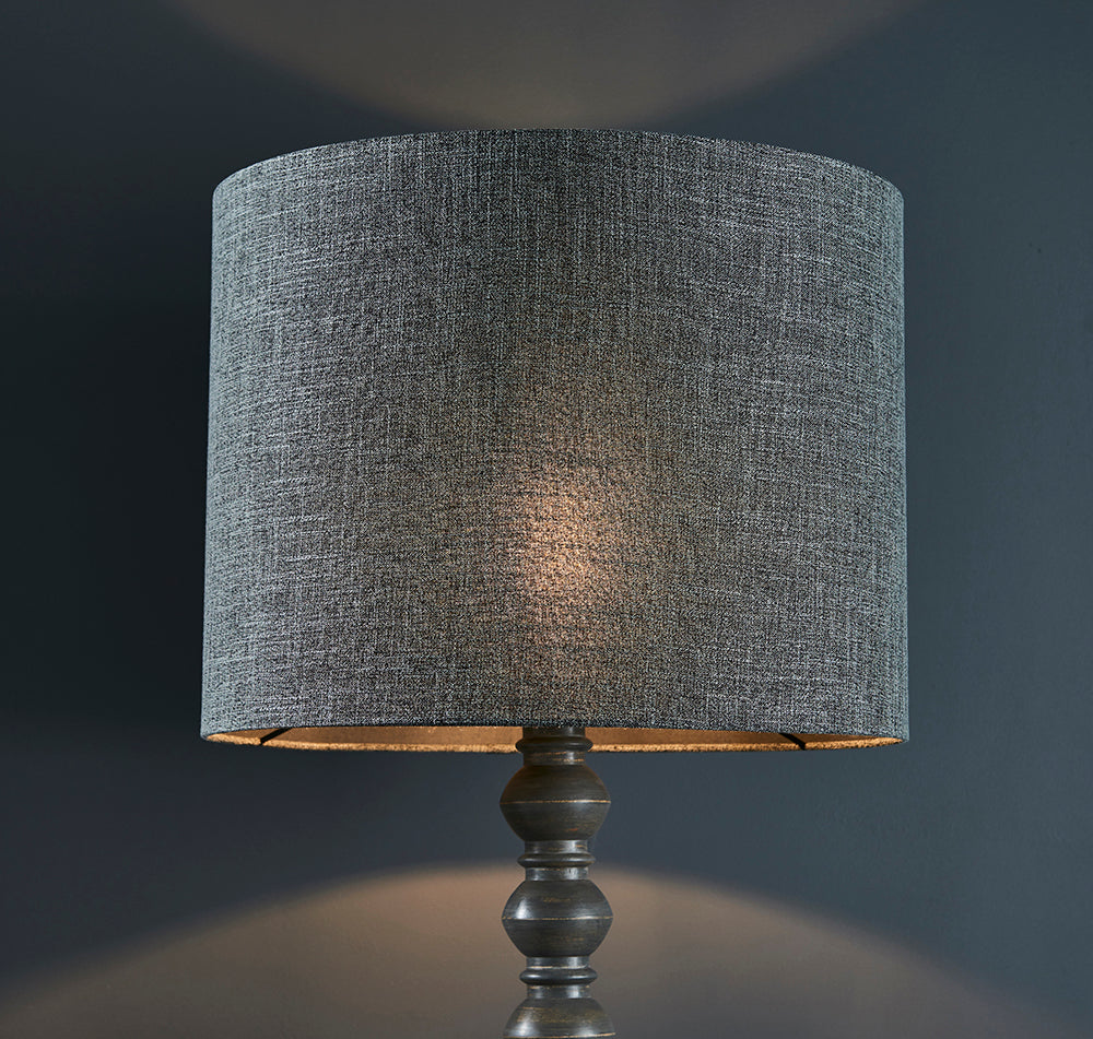 Endon Lighting 90553 Sara 1Lt Shade Charcoal Fabric