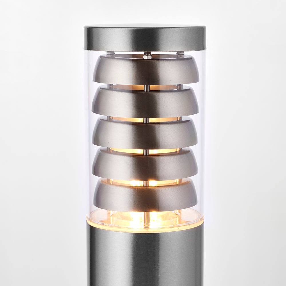 Endon Lighting 91813 Tangley 1Lt Floor Brushed Stainless Steel & Clear Pc