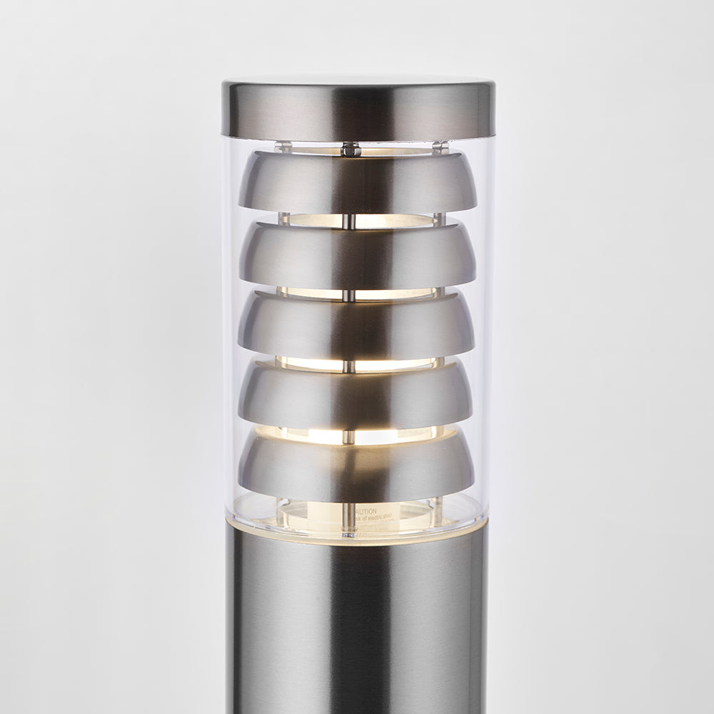 Endon Lighting 91814 Tangley 1Lt Floor Brushed Stainless Steel & Clear Pc
