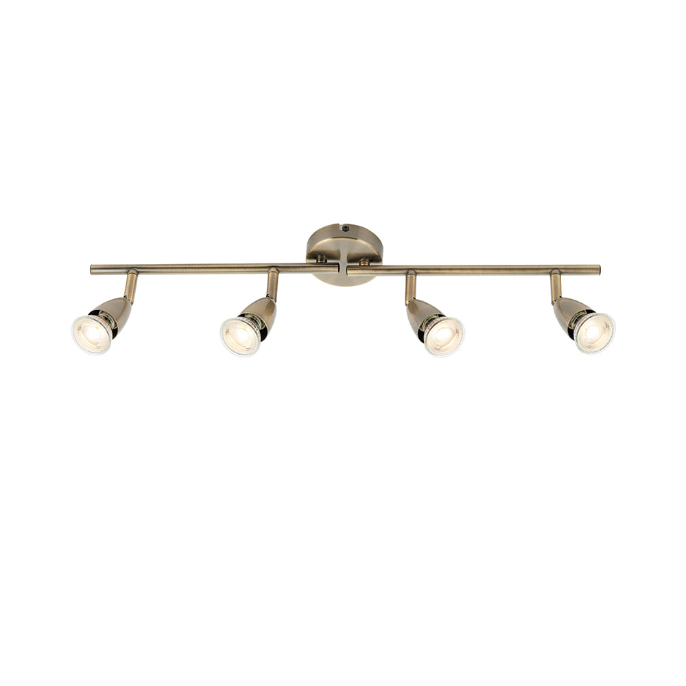 Endon Lighting 91835 Ascoli 4Lt Spot Antique Brass Plate