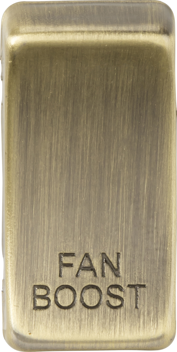 Switch cover "marked FAN BOOST" - antique brass