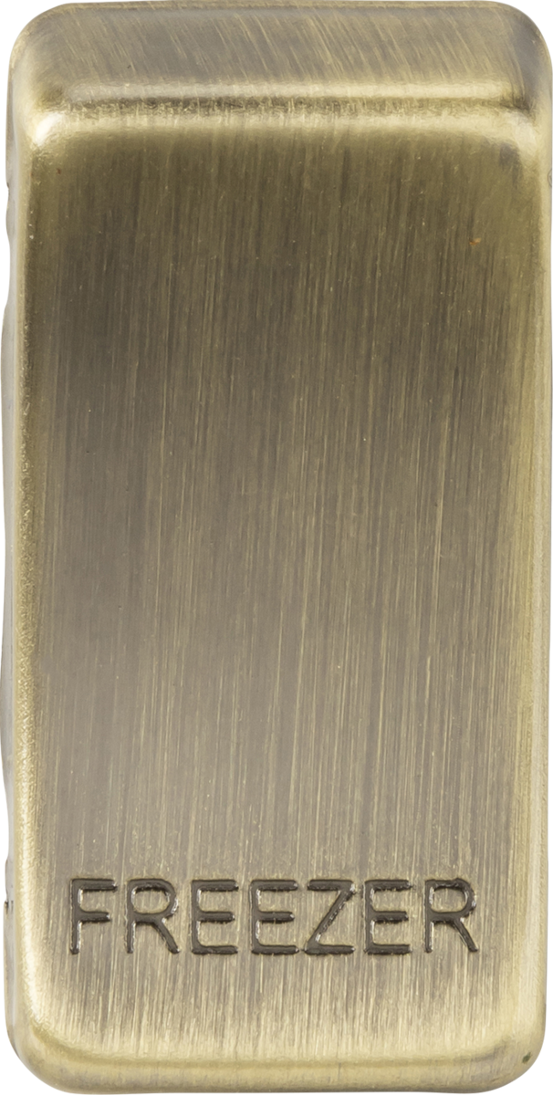 Switch cover "marked FREEZER" - antique brass