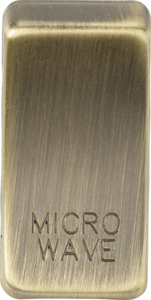Switch cover "marked MICROWAVE" - antique brass
